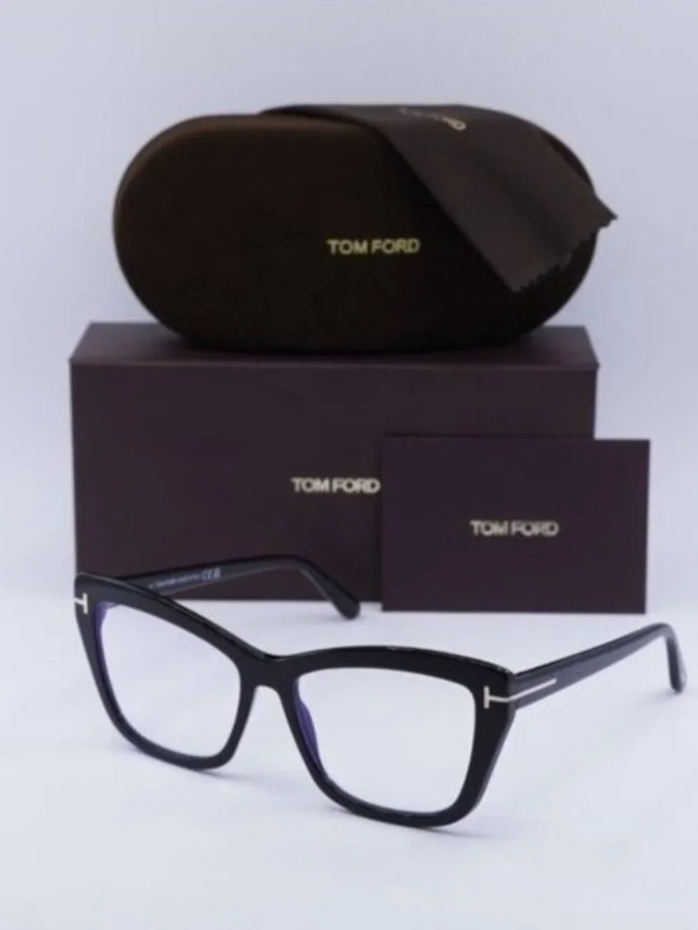 Tom Ford FT5826-B 001 Cat Eye Eyeglasses 55mm - Black